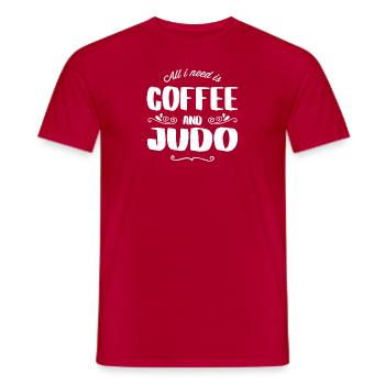 Judo & Coffee - Männer T-Shirt - Rot - Vorne - AI Model Male 178 dark (178cm)