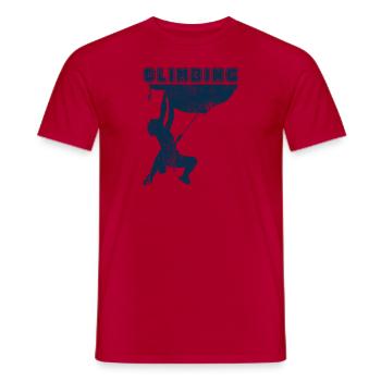 Climbing Sport - Men's T-Shirt - red - Front - AI Model Male 178 dark (178cm)