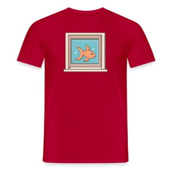 AquaFrame - Men's T-Shirt - red - Front - AI Model Male 178 dark (178cm)