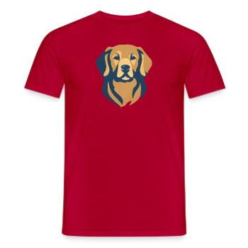 Loyauté dorée - T-shirt homme - rouge - Devant - AI Model Male 178 dark (178cm)