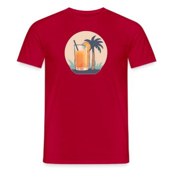 Délice tropical - T-shirt homme - rouge - Devant - AI Model Male 178 dark (178cm)