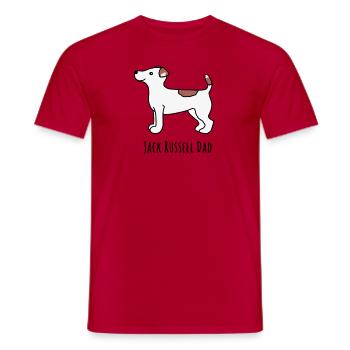Jack Russell Daddy - T-shirt homme - rouge - Devant - AI Model Male 178 dark (178cm)