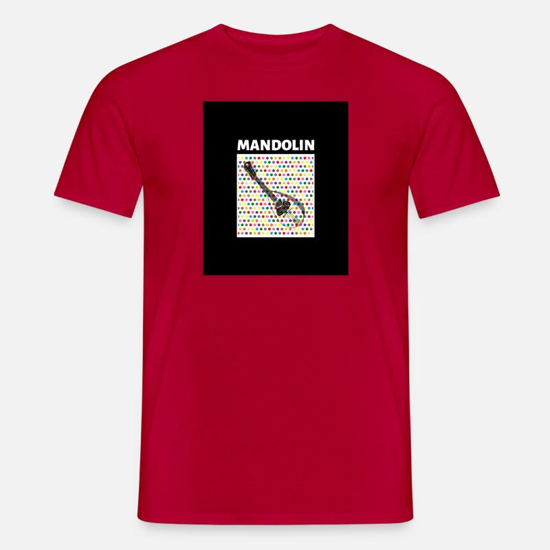 Mandolin (dots) - Männer T-Shirt - Rot