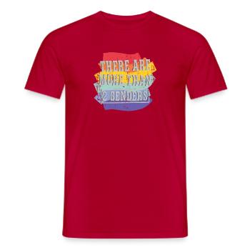 There are more than 2 genders Csd Lgbt - Men's T-Shirt - red - Front - AI Model Male 178 dark (178cm)
