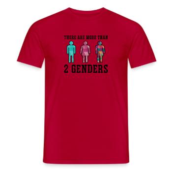 There are more than 2 genders Csd Lgbt - Men's T-Shirt - red - Front - AI Model Male 178 dark (178cm)