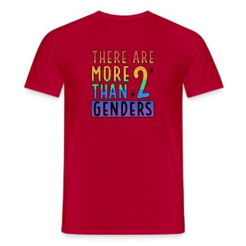 There are more than 2 genders Csd Lgbt - Men's T-Shirt - red - Front - AI Model Male 178 dark (178cm)