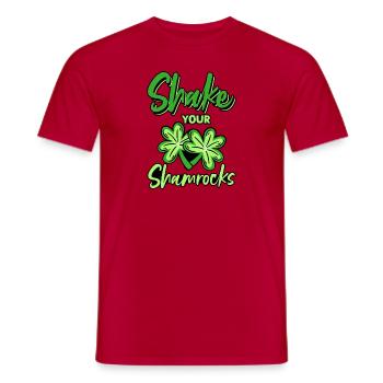 Drôle de Saint Patrick irlandais Shake Your - T-shirt homme - rouge - Devant - AI Model Male 178 dark (178cm)
