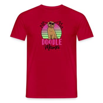 Women Doodle Mama Labradoodle Goldendoodle - Men's T-Shirt - red - Front - AI Model Male 178 dark (178cm)