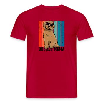 Women Doodle Mama Labradoodle Goldendoodle - Men's T-Shirt - red - Front - AI Model Male 178 dark (178cm)