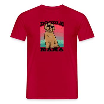 Women Doodle Mama Labradoodle Goldendoodle - Men's T-Shirt - red - Front - AI Model Male 178 dark (178cm)
