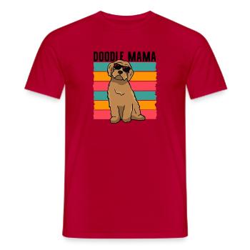 Women Doodle Mama Labradoodle Goldendoodle - Men's T-Shirt - red - Front - AI Model Male 178 dark (178cm)