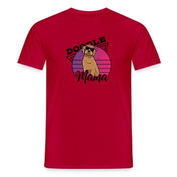 Women Doodle Mama Labradoodle Goldendoodle - Men's T-Shirt - red - Front - AI Model Male 178 dark (178cm)