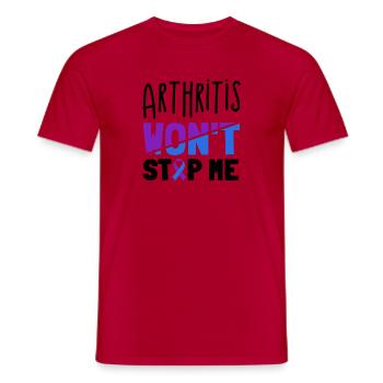 L’arthrite ne m’arrêtera pas la conscience - T-shirt homme - rouge - Devant - AI Model Male 178 dark (178cm)