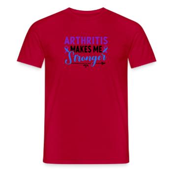 L'arthrite me rend plus conscient - T-shirt homme - rouge - Devant - AI Model Male 178 dark (178cm)