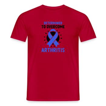 Determined to raise awareness of arthritis - Men's T-Shirt - red - Front - AI Model Male 178 dark (178cm)