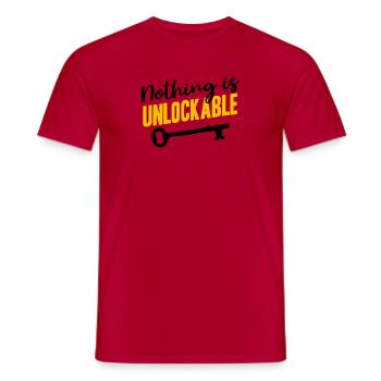 Schlüsseldienst Nichts Ist Entriegelbar Pick Tools - Männer T-Shirt - Rot - Vorne - AI Model Male 178 dark (178cm)