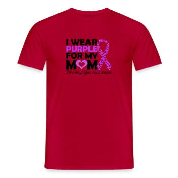 Fibromyalgia Awareness I Wear Purple For Mine - Men's T-Shirt - red - Front - AI Model Male 178 dark (178cm)