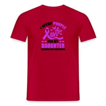 I wear purple for my daughter - Men's T-Shirt - red - Front - AI Model Male 178 dark (178cm)