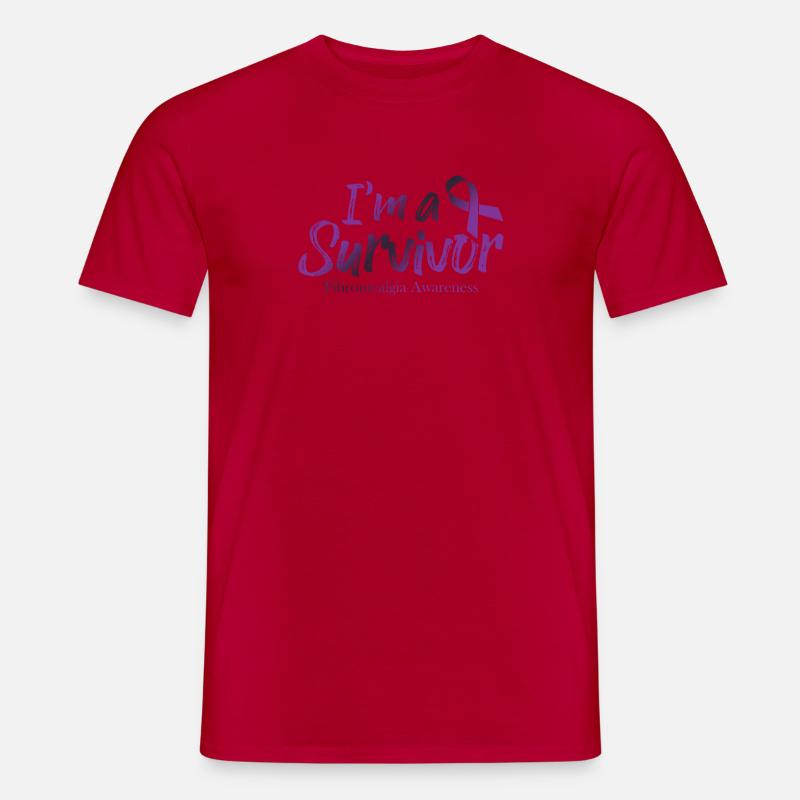 Ich Bin Ein Überlebender Fibromyalgie-bewusstsein - Männer T-Shirt - Rot