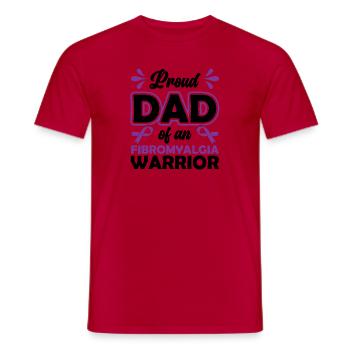 Proud father of a fibromyalgia warrior - Men's T-Shirt - red - Front - AI Model Male 178 dark (178cm)