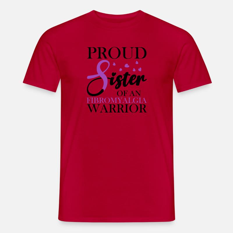 Stolze Mutter Eines Fibromyalgie-kriegers - Männer T-Shirt - Rot