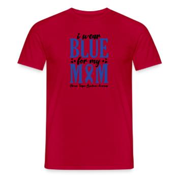 Je porte du bleu pour ma mère - prise de conscience de - T-shirt homme - rouge - Devant - AI Model Male 178 dark (178cm)