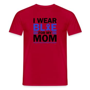 Je porte du bleu pour ma mère - prise de conscience de - T-shirt homme - rouge - Devant - AI Model Male 178 dark (178cm)
