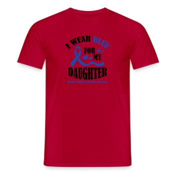 Ich Trage Blau Für Meinen Sohn - Bewusstsein Für - Männer T-Shirt - Rot - Vorne - AI Model Male 178 dark (178cm)