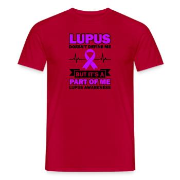 Lupus Definiert Mich Nicht, Aber Er Ist Ein Teil - Männer T-Shirt - Rot - Vorne - AI Model Male 178 dark (178cm)