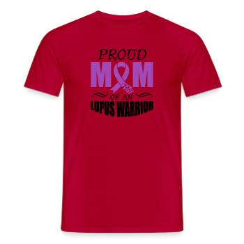 Lupus Awareness Stolze Mutter Eines Lupus-kriegers - Männer T-Shirt - Rot - Vorne - AI Model Male 178 dark (178cm)