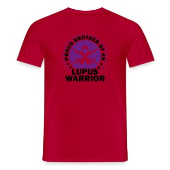 Lupus Conscience Proud Brother One - T-shirt homme - rouge - Devant - AI Model Male 178 dark (178cm)