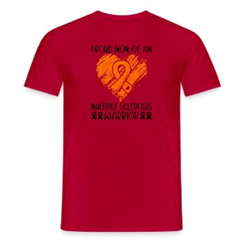 Proud mother of a multiple sclerosis warrior - Men's T-Shirt - red - Front - AI Model Male 178 dark (178cm)