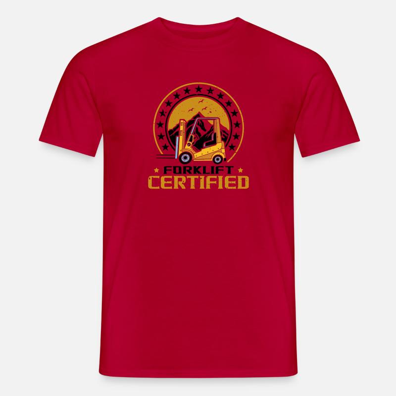 Gabelstapler Certified Warehouse Operator - Männer T-Shirt - Rot