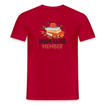 Lire un livre Membre du Club Groupe de lecture d’été - T-shirt homme - rouge - Devant - AI Model Male 178 dark (178cm)