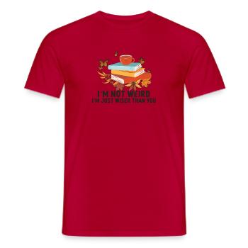 Ich Lese Was Ich Will Lustiges Lesezitat - Männer T-Shirt - Rot - Vorne - AI Model Male 178 dark (178cm)