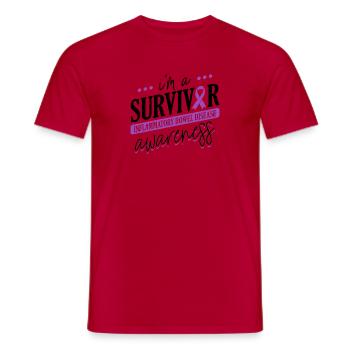 Purple Ribbon I'm A Survivor Ibd Crohns Disease - Männer T-Shirt - Rot - Vorne - AI Model Male 178 dark (178cm)