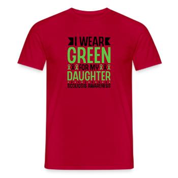 I'm wearing green for my daughter - Men's T-Shirt - red - Front - AI Model Male 178 dark (178cm)