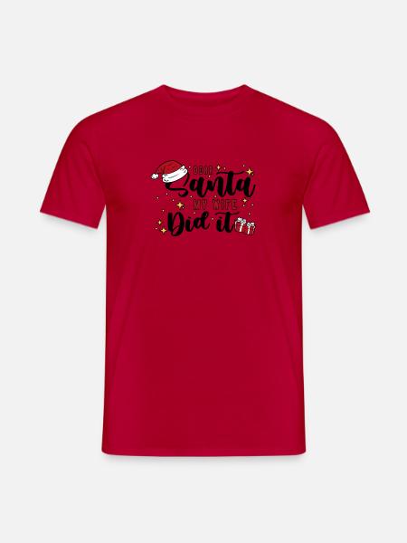 Lieber Weihnachtsmann Meine Frau Hat Es Getan - Männer T-Shirt - Rot