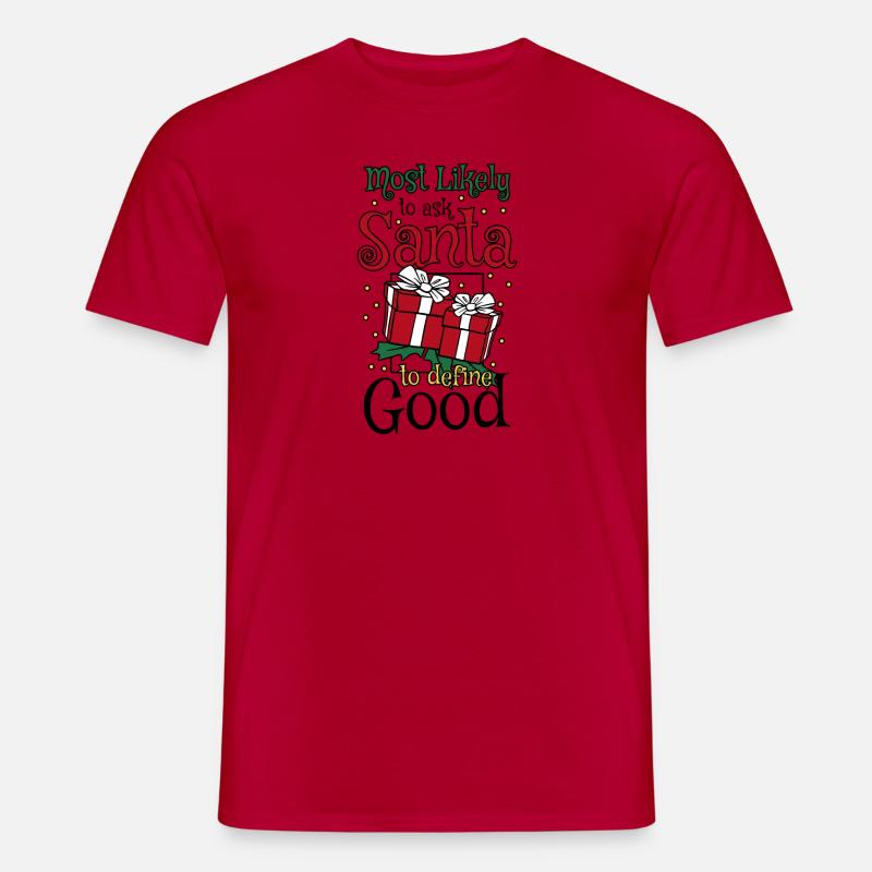 Wahrscheinlichste Bitte An Den Weihnachtsmann, - Männer T-Shirt - Rot