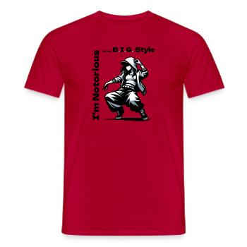 I m Notorious for my B I G Style - T-shirt homme - rouge - Devant - AI Model Male 178 dark (178cm)