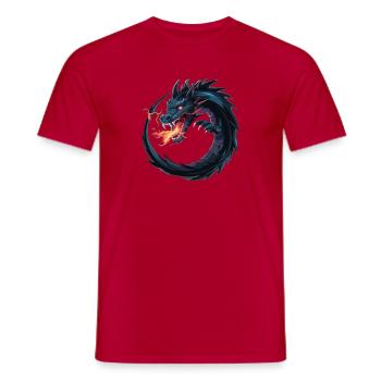 LE FEU DANS LE DRAGON - T-shirt homme - rouge - Devant - AI Model Male 178 dark (178cm)