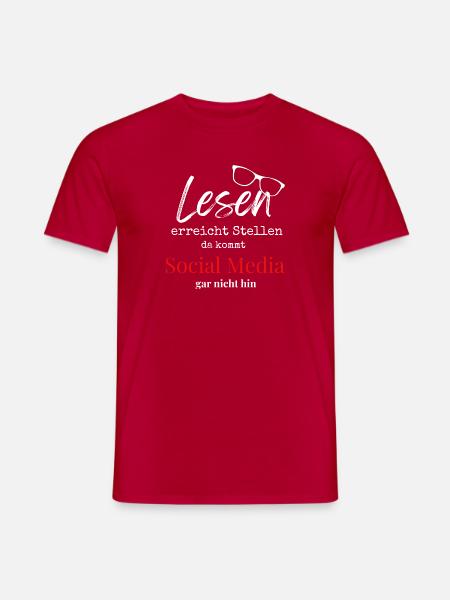 Lehrmotivation mit Brille - Männer T-Shirt - Rot