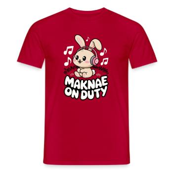 Fan de K-Pop Drôle Corée Maknae - T-shirt homme - rouge - Devant - AI Model Male 178 dark (178cm)