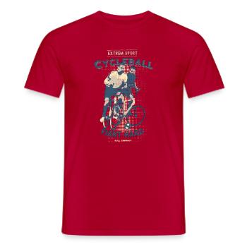 Radball, Cycleball, Hallenradsport - Männer T-Shirt - Rot - Vorne - AI Model Male 178 dark (178cm)