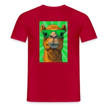 camel - Men's T-Shirt - red - Front - AI Model Male 178 dark (178cm)