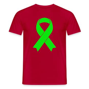 Awareness Ribbon - Men's T-Shirt - red - Front - AI Model Male 178 dark (178cm)
