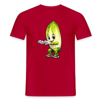 Chicory vegetables - Men's T-Shirt - red - Front - AI Model Male 178 dark (178cm)