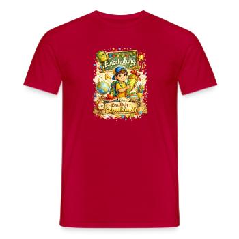 Endlich Schulkind – Einschulung Motiv - Männer T-Shirt - Rot - Vorne - AI Model Male 178 dark (178cm)