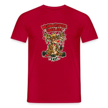 Weihnachtsfeier überlebt Fast - Männer T-Shirt - Rot - Vorne - AI Model Male 178 dark (178cm)