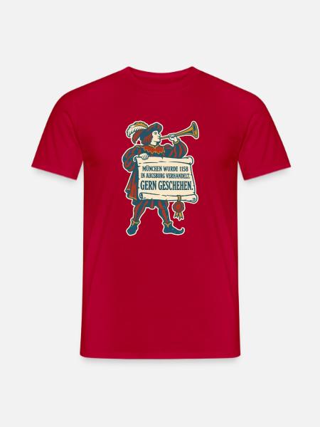 München 1158 Gern geschehen - Männer T-Shirt - Rot